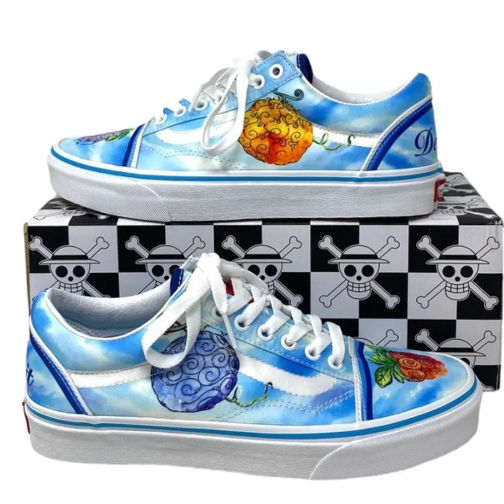 VANS x One Piece Old Skool Low Shoes Skate Canvas Women's Sneakers VN0007NT7WN - Picture 5 of 12